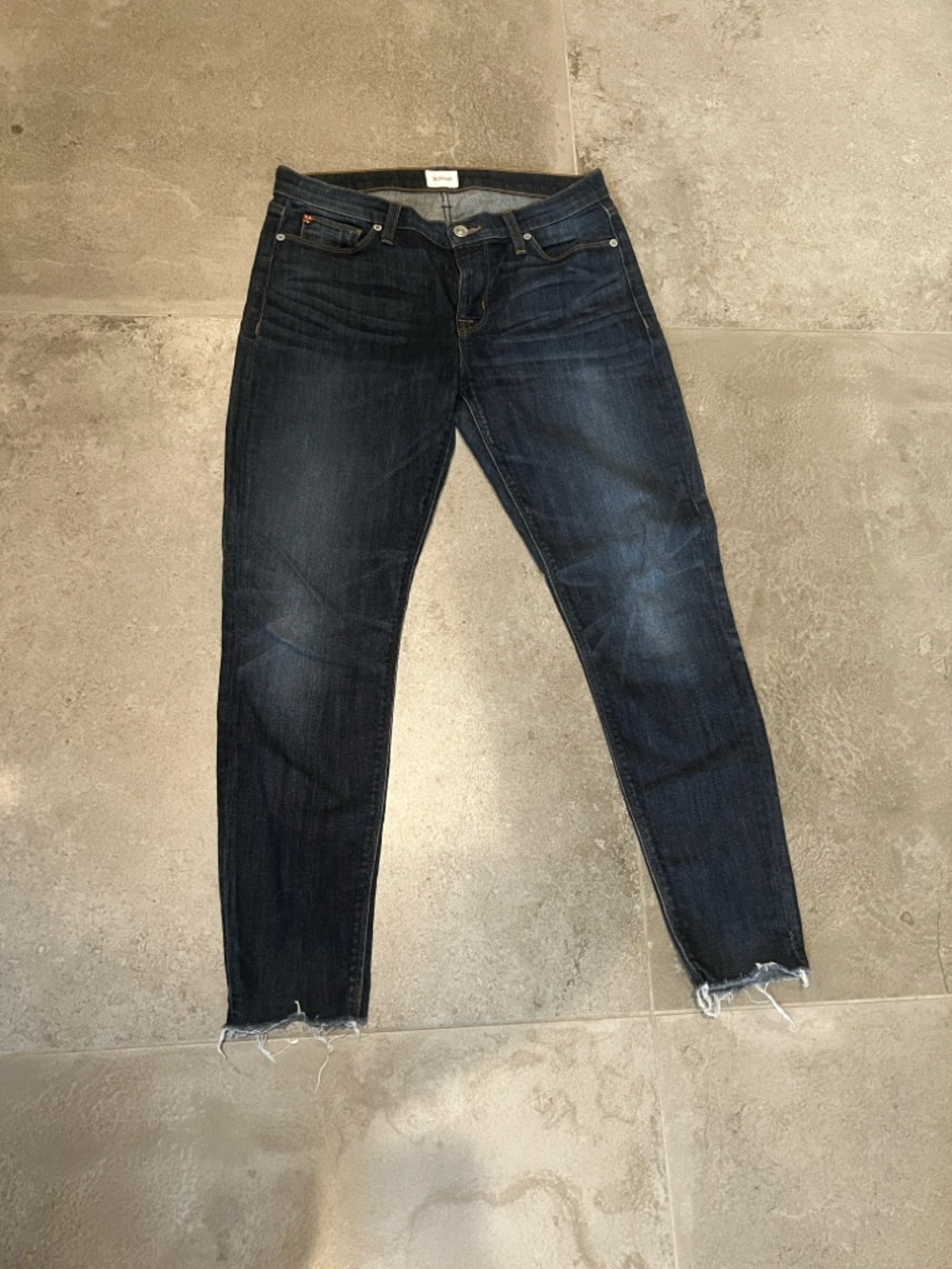 Hudson Dark Blue Women's Slim Jeans - Cropped Raw Hem Size 29